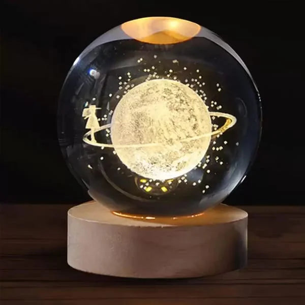 Moon Girl – 3D Crystal Ball Lamp