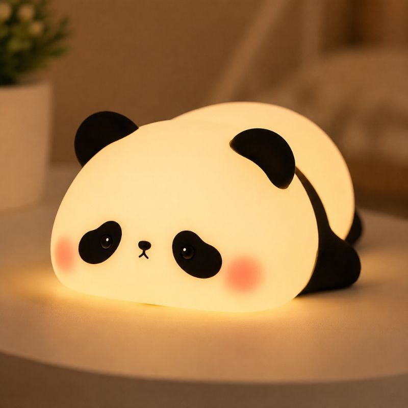A cute panda-shaped night light 