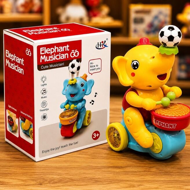 A colorful elephant toy 