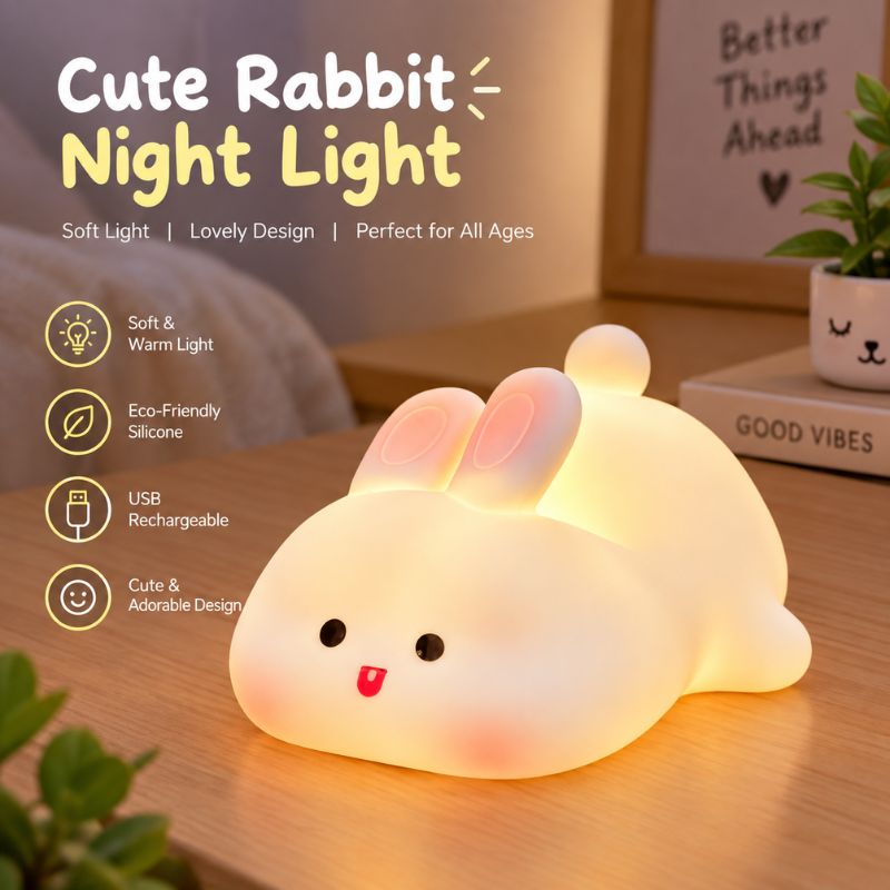 A cute rabbit-shaped night light 